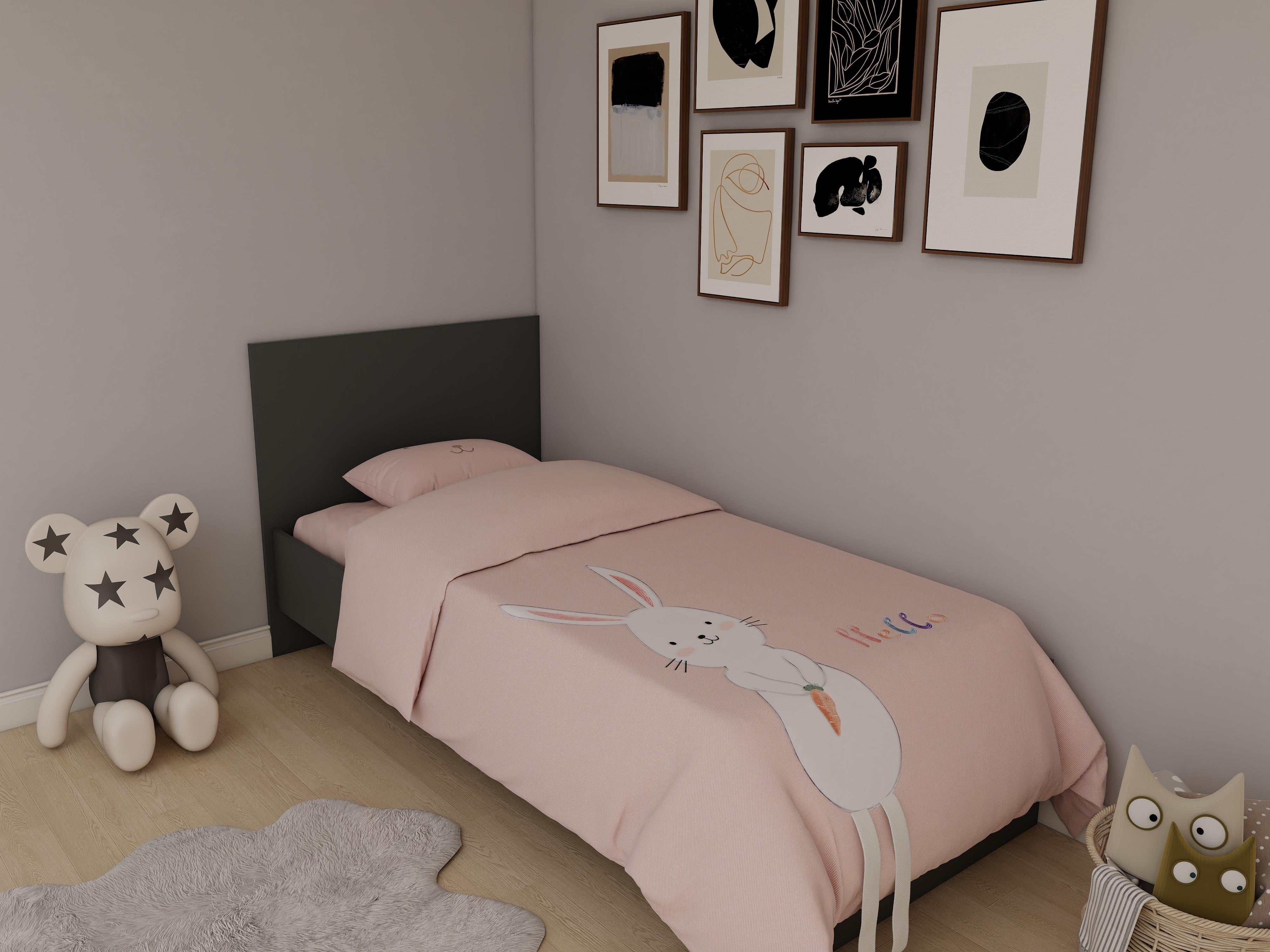 Letto Tek Kişilik Karyola Koyu Gri Renk