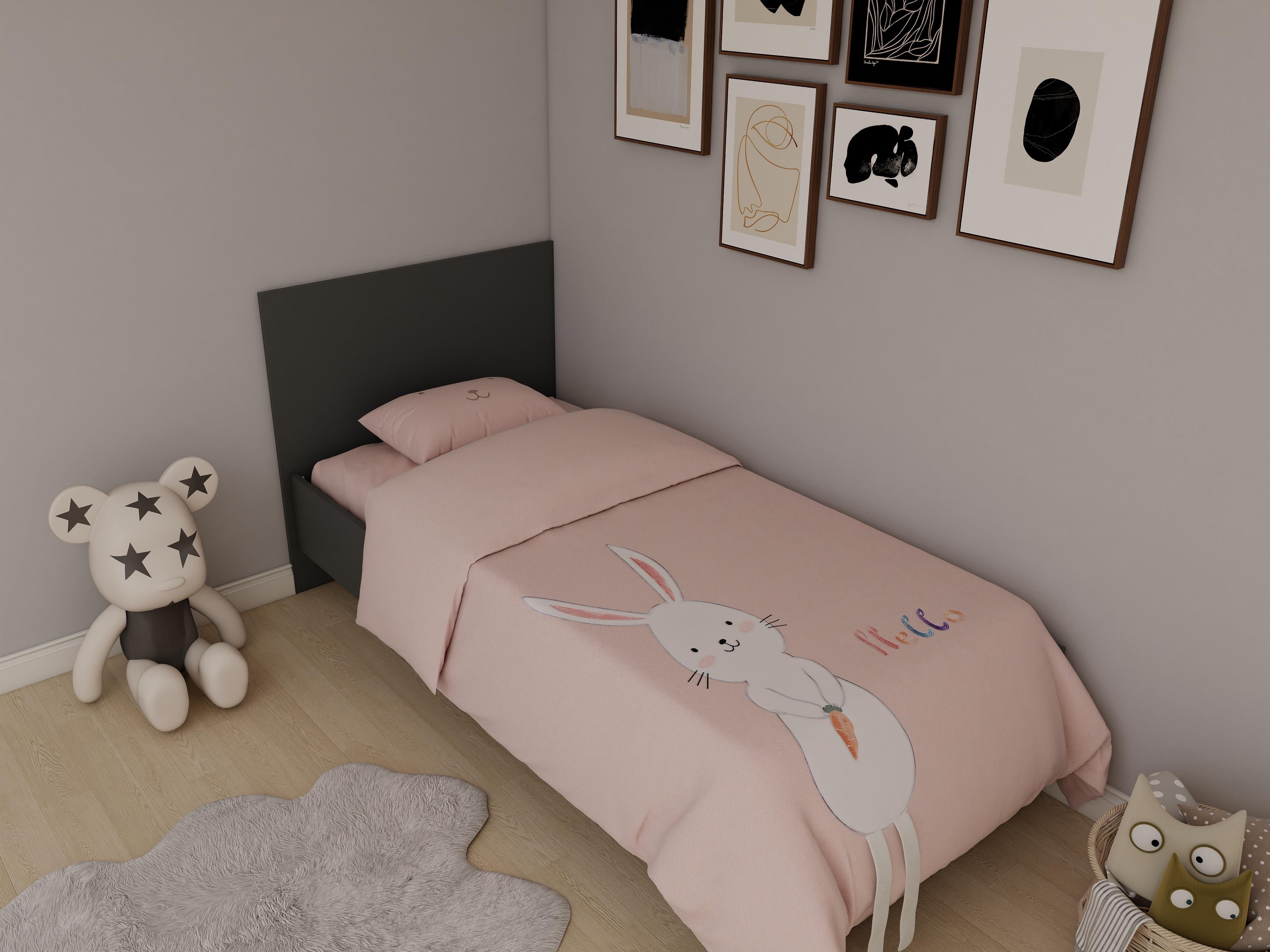 Letto Tek Kişilik Karyola Koyu Gri Renk
