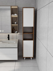 Riva Çamaşır Sepetli Banyo Dolabı Amalfi-Beyaz Renk