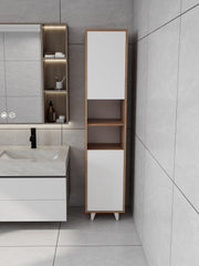 Riva Çamaşır Sepetli Banyo Dolabı Marbellakiraz Renk