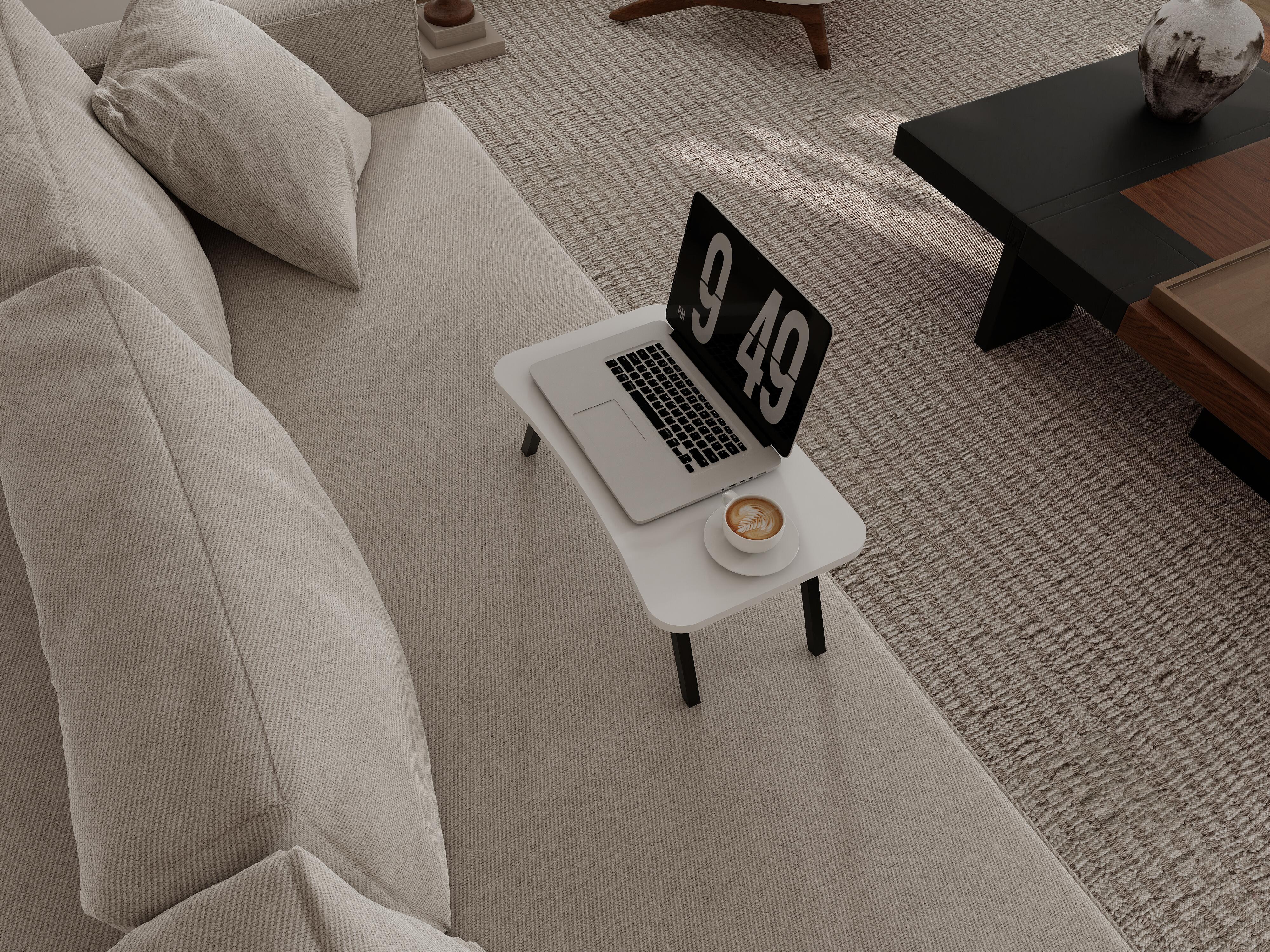 Base Portatif Katlanır Laptop Sehpası Beyaz