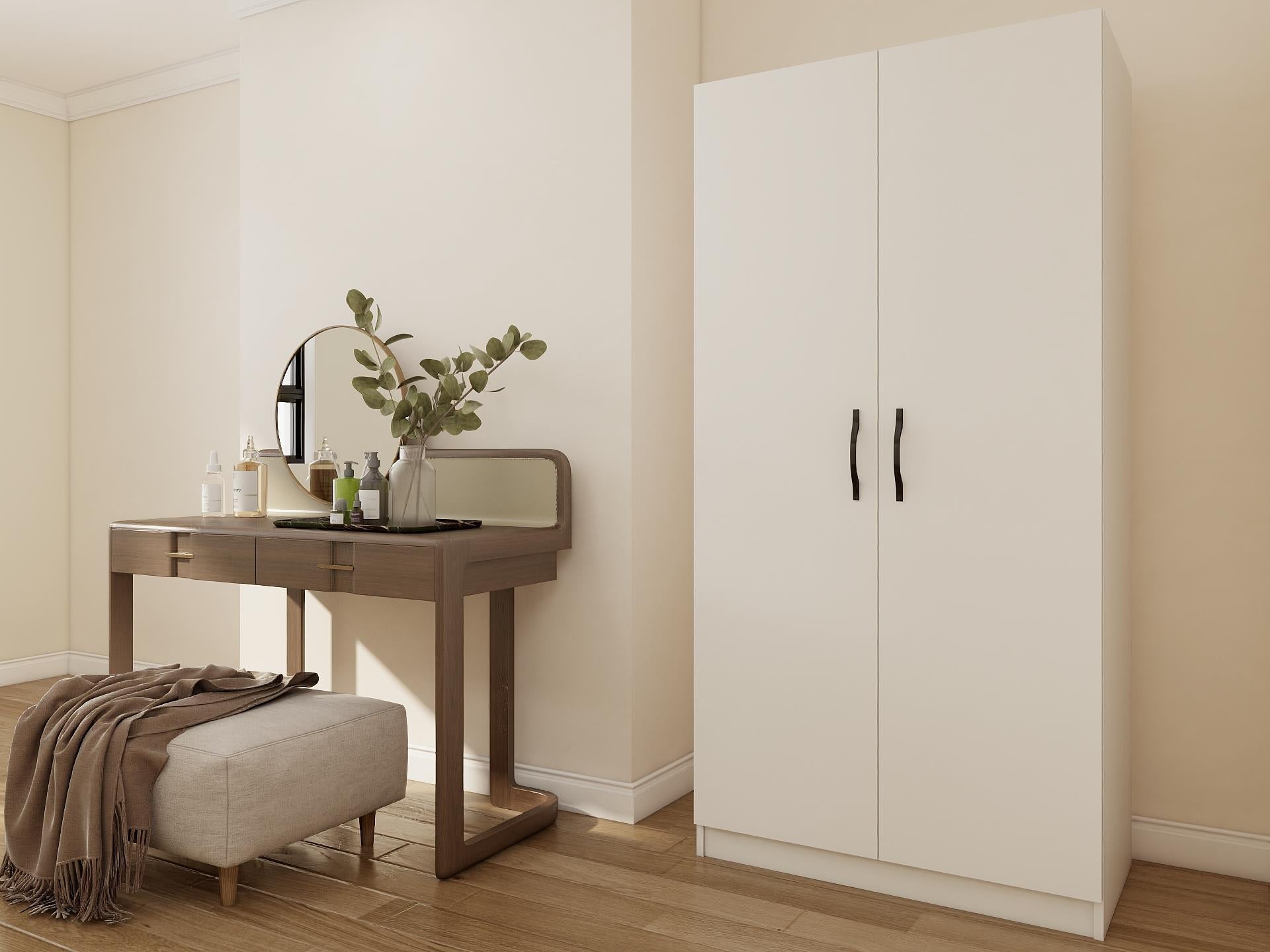 2 Kapaklı Bölmeli Gardırop