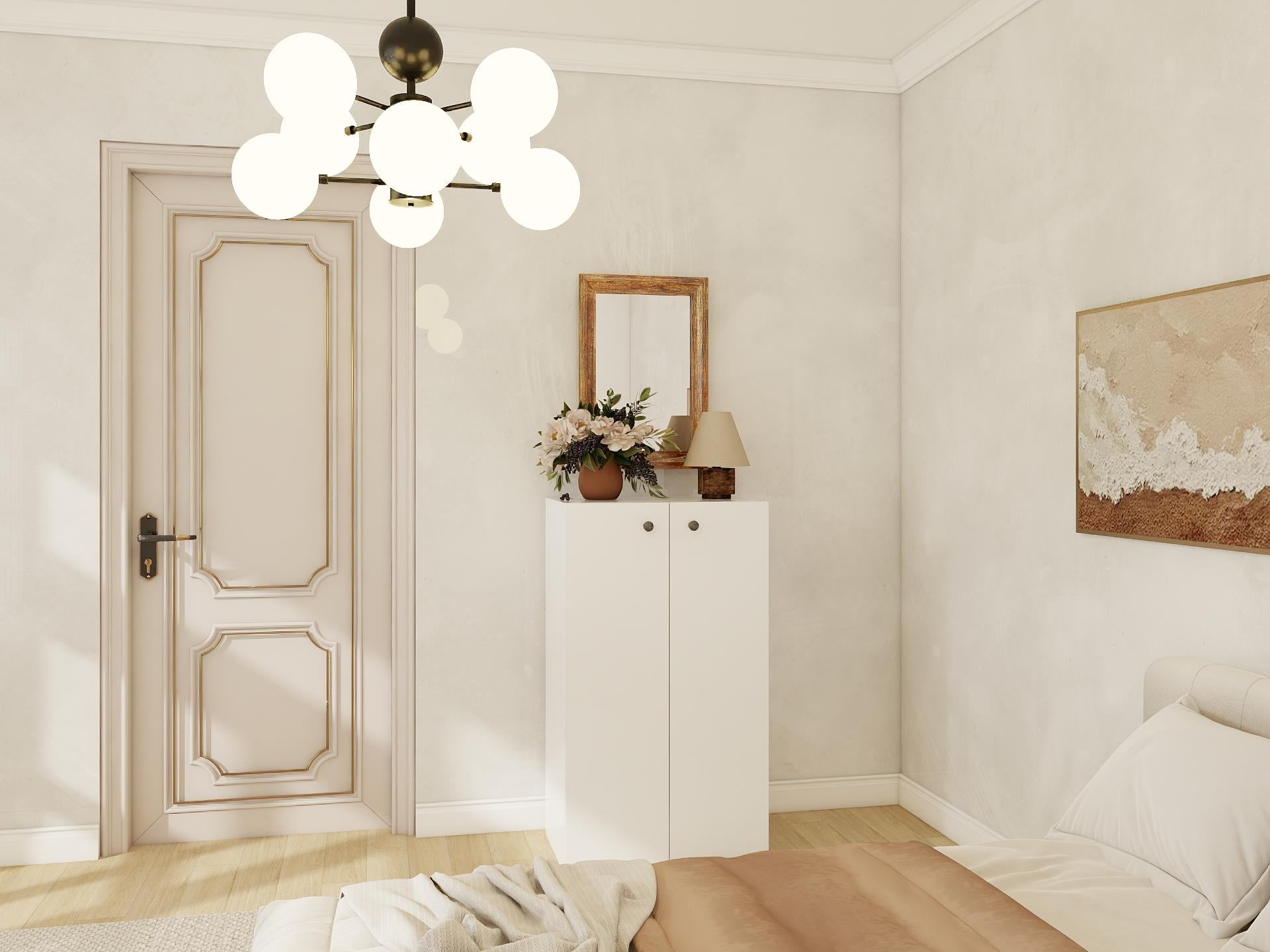 2 Kapaklı Çok Amaçlı Beyaz Dolap