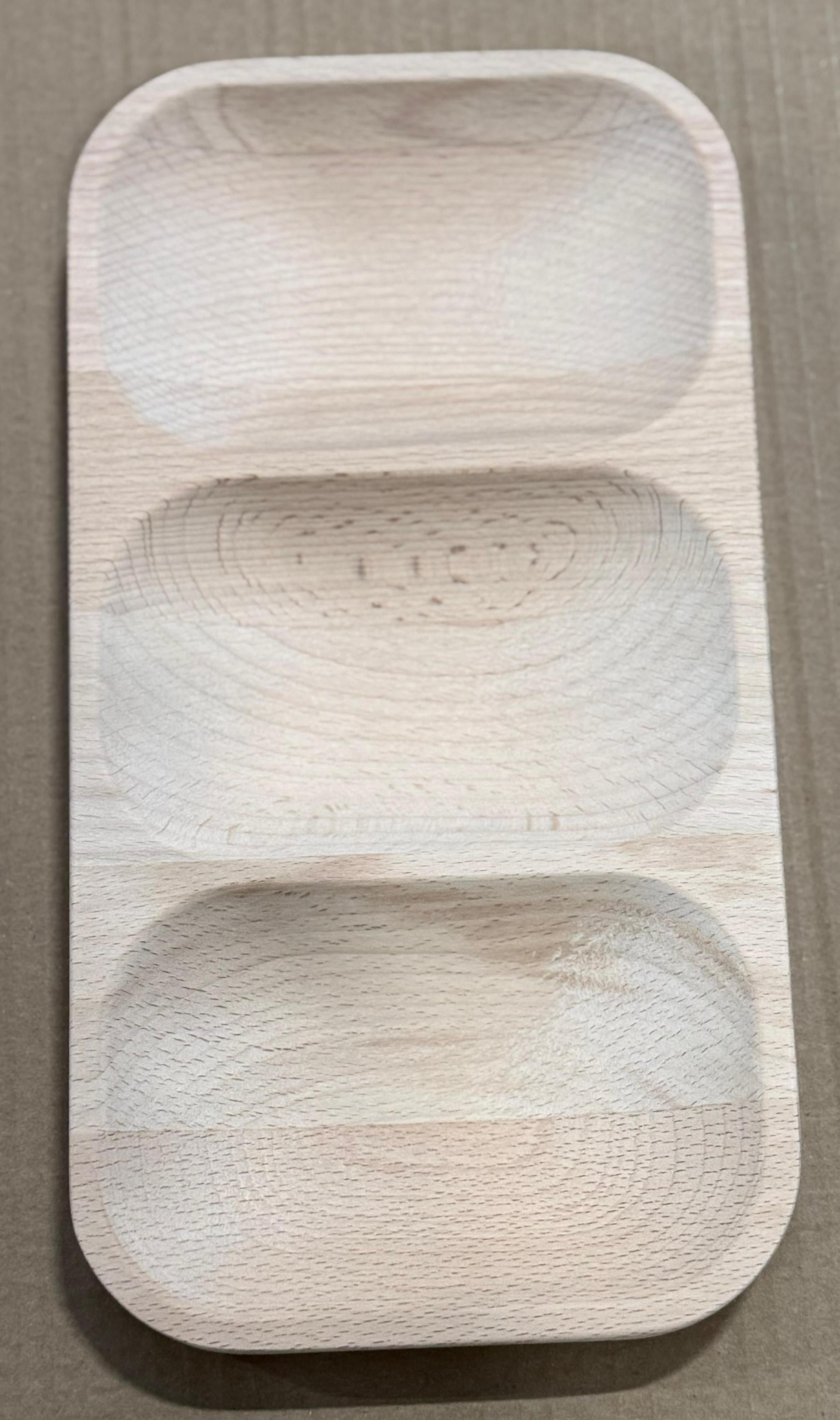 Liva Ahşap Kayın Sunum/Çerez Tabağı