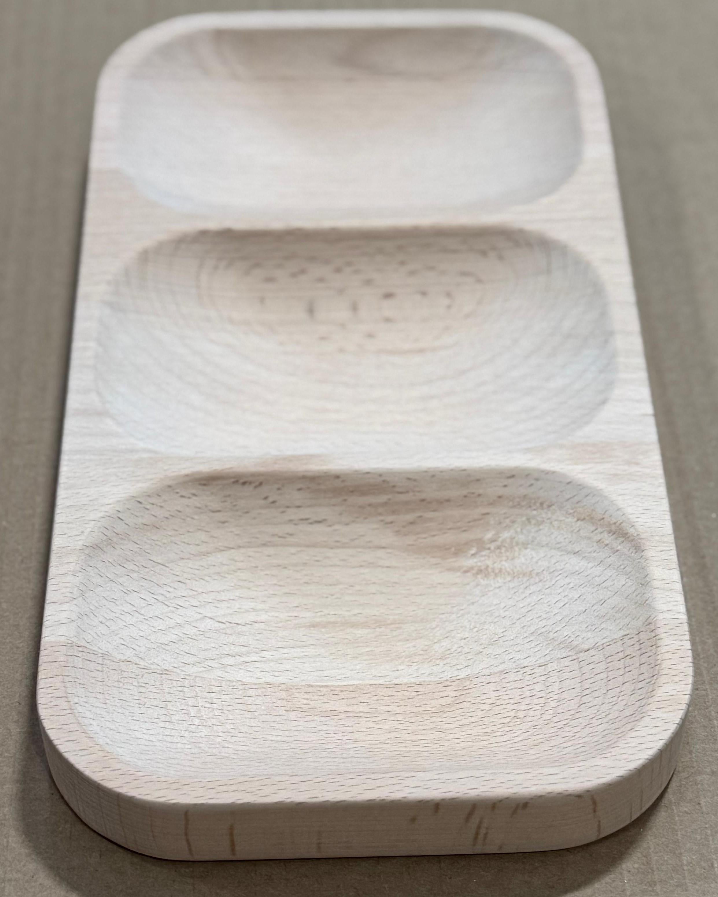 Liva Ahşap Kayın Sunum/Çerez Tabağı