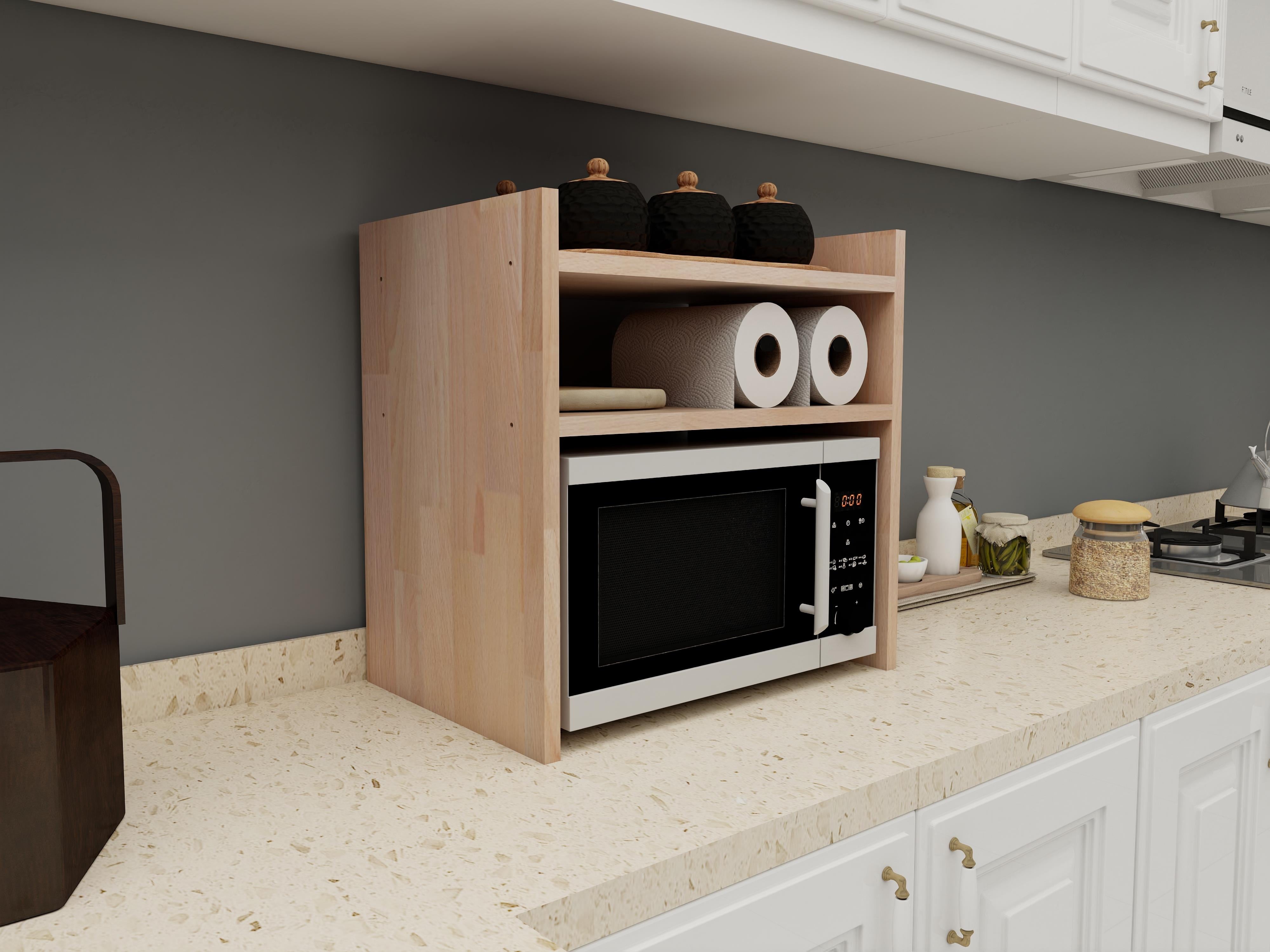 Sura Ahşap Tezgah Üstü Fırın Rafı