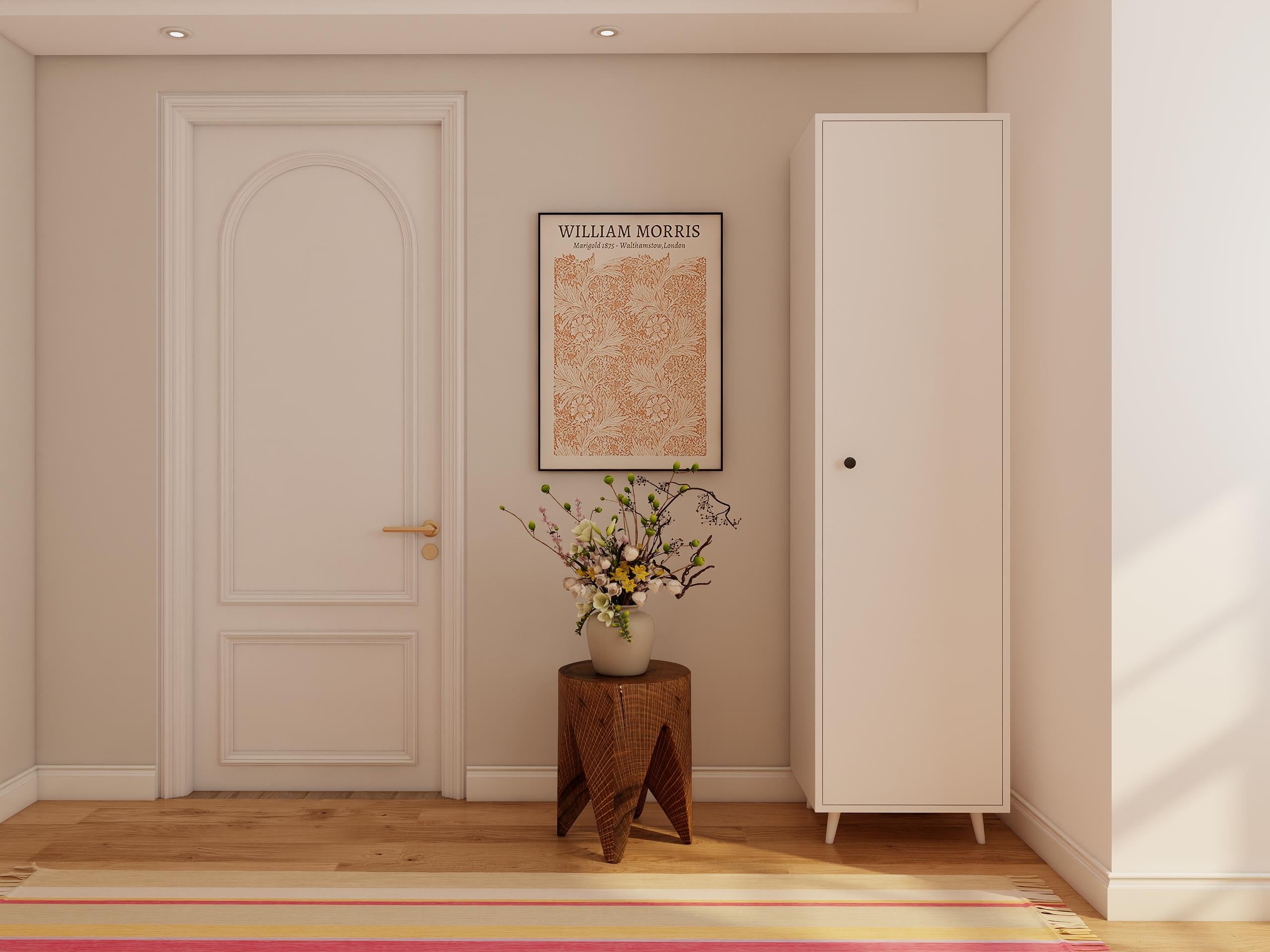 Harput Beyaz Çok Amaçlı Tek Kapaklı Dolap