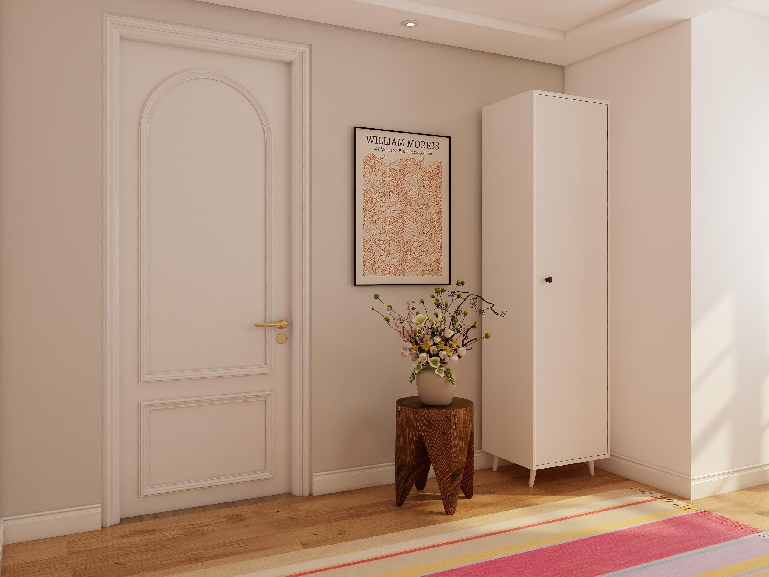 Harput Beyaz Çok Amaçlı Tek Kapaklı Dolap