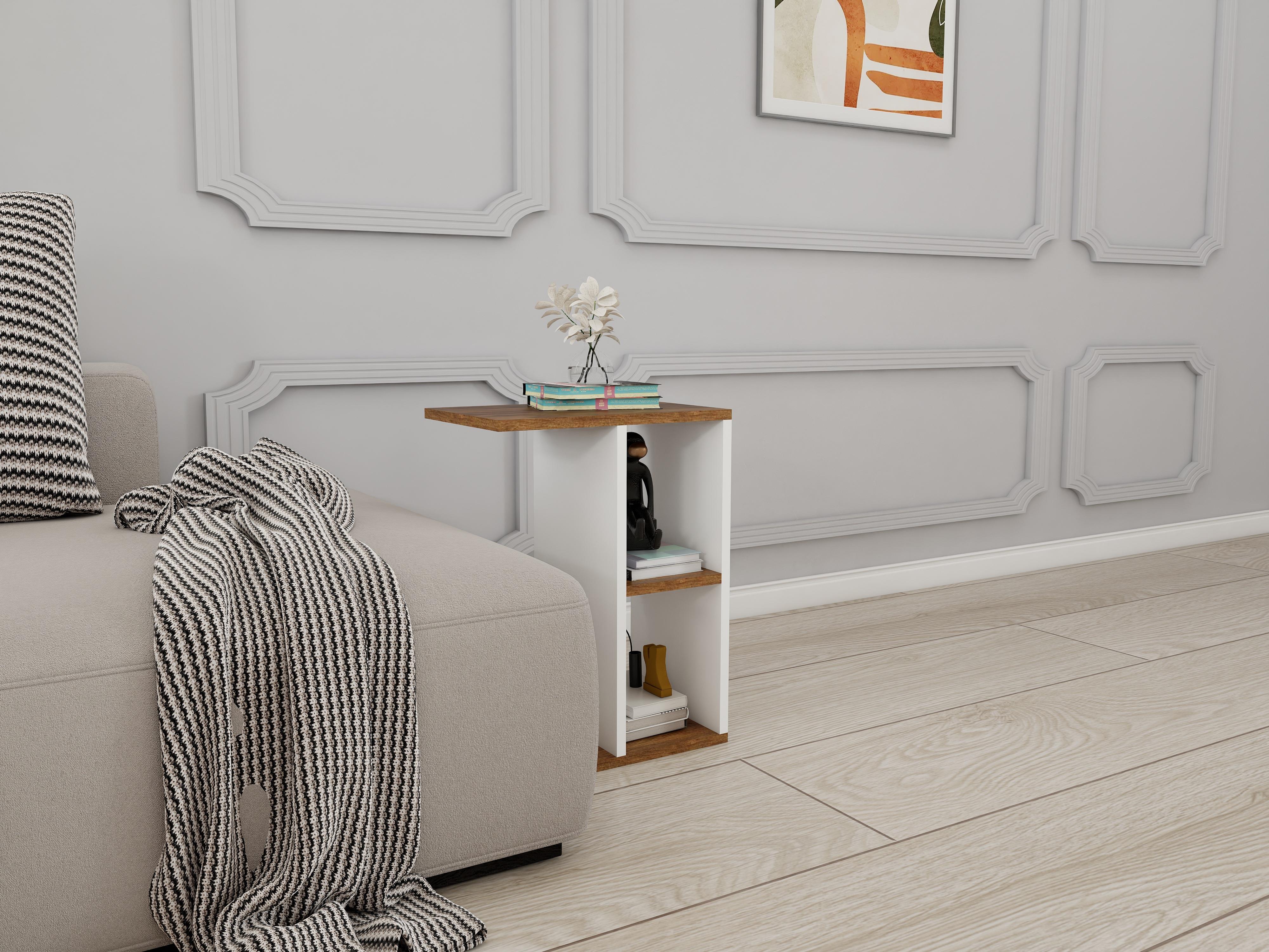 İvriz Yan Sehpa Amalfi-Beyaz