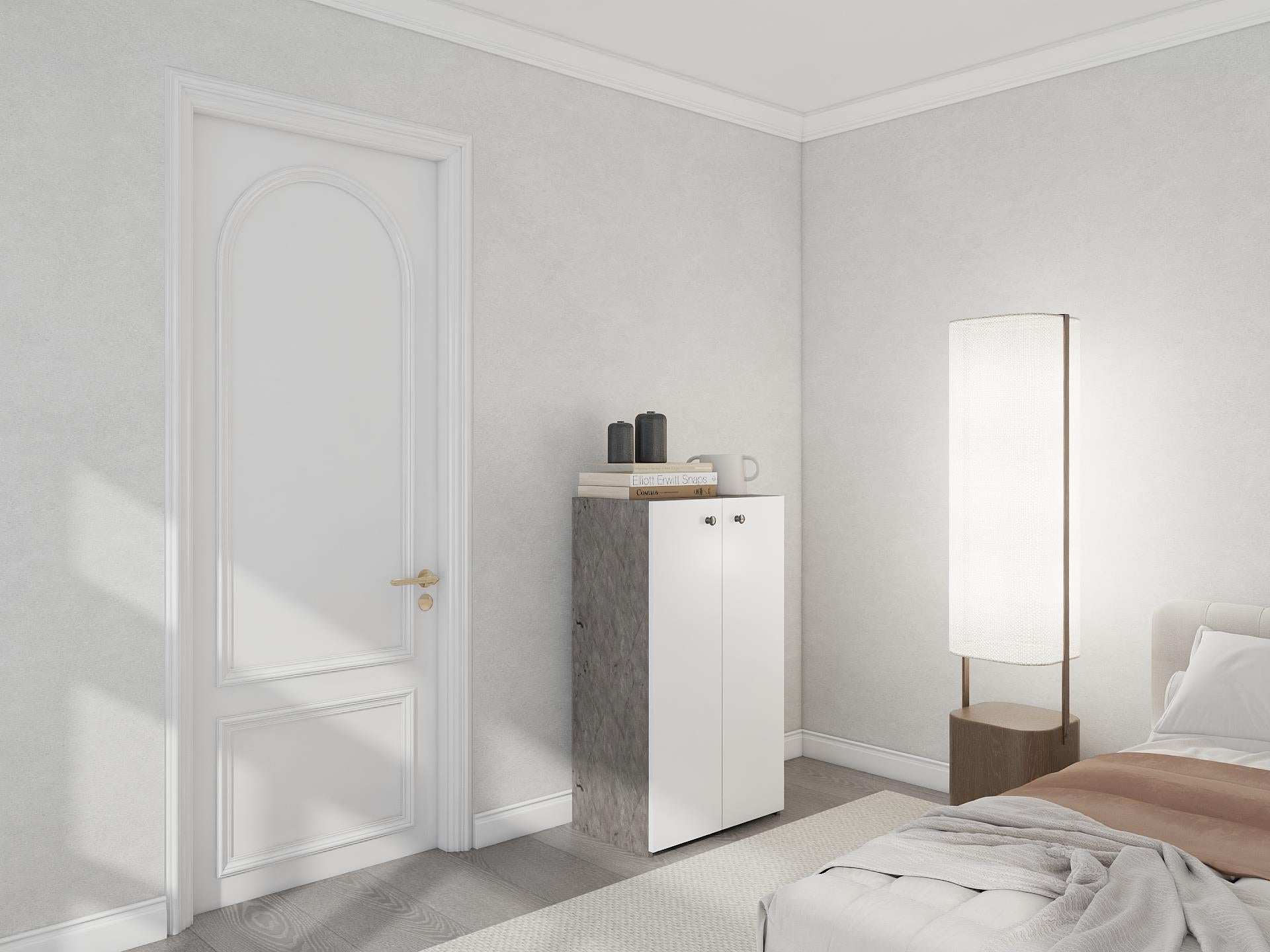 2 Kapaklı Çok Amaçlı Dolap Hanoi Beyaz