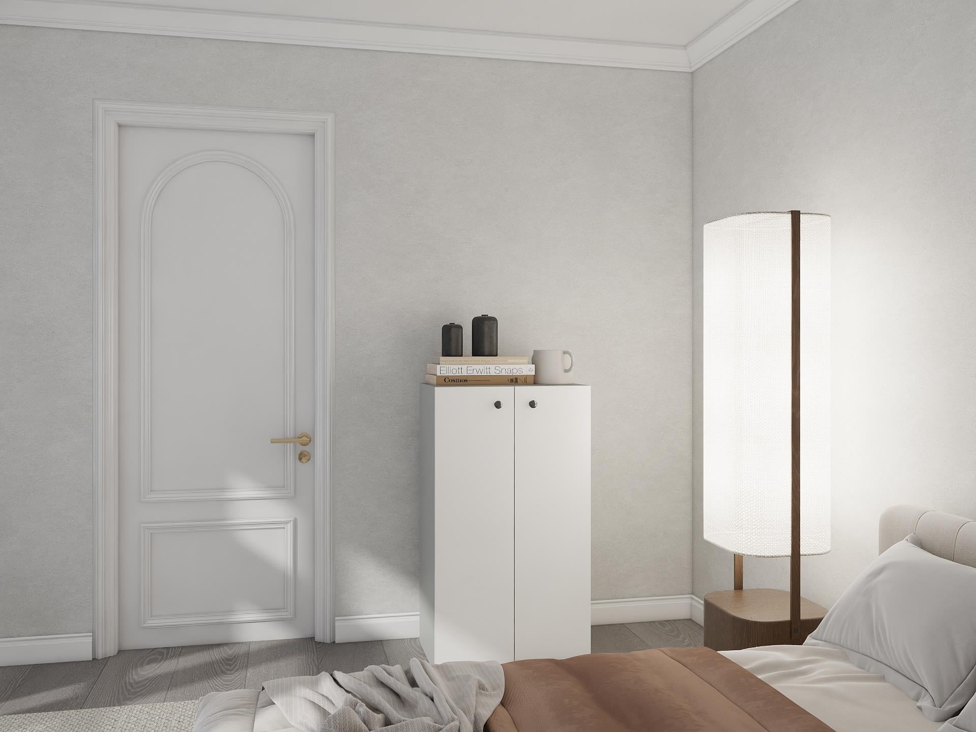 2 Kapaklı Çok Amaçlı Dolap Kül Gri