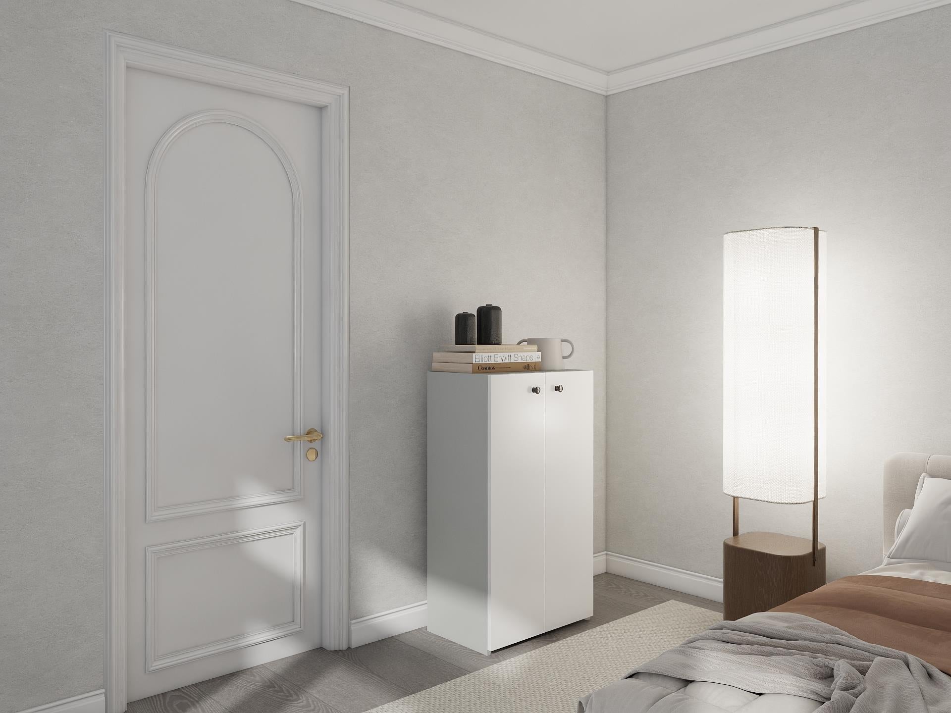 2 Kapaklı Çok Amaçlı Dolap Kül Gri