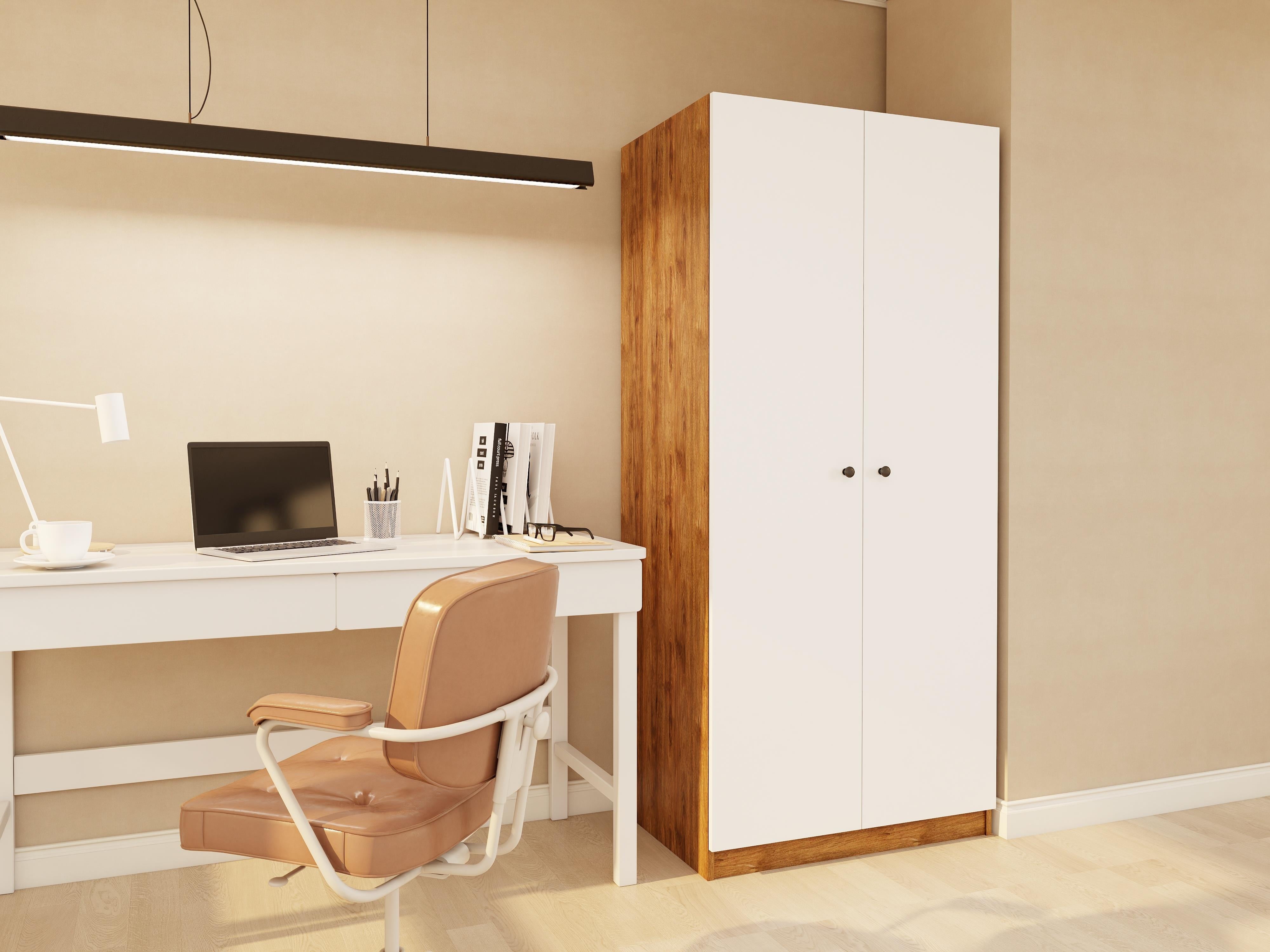 Fırtına 2 Kapaklı Gardırop Amalfi Rengi