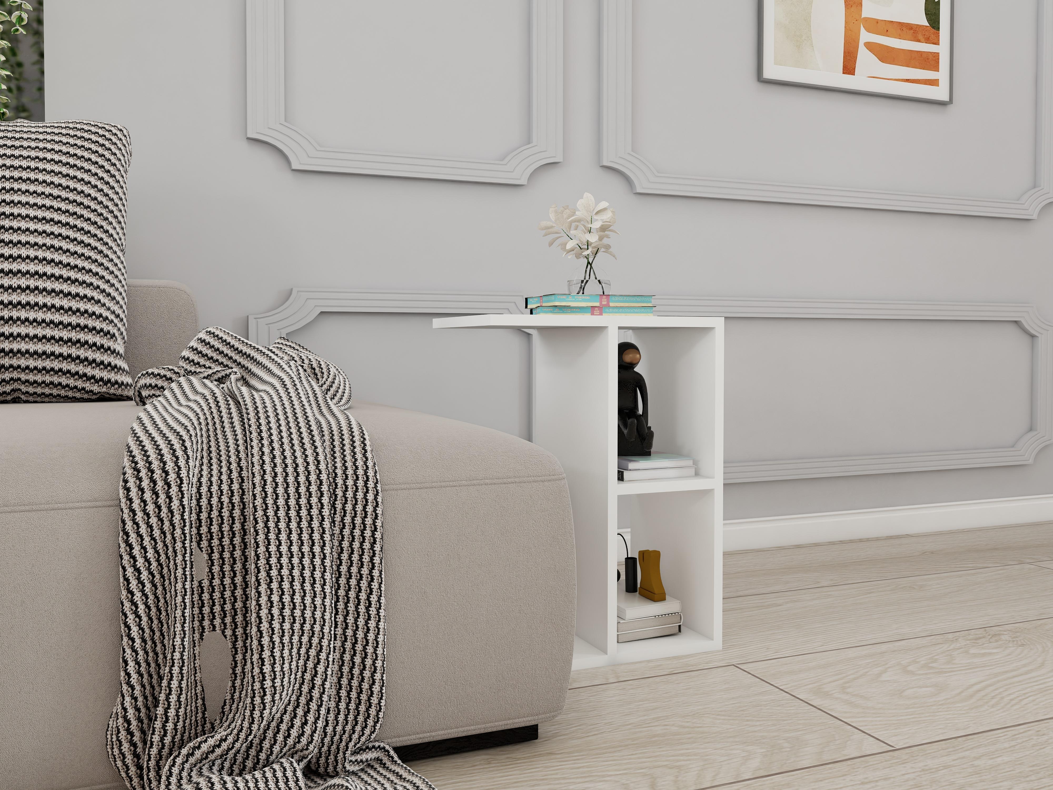 İvriz Yan Sehpa Beyaz Renk