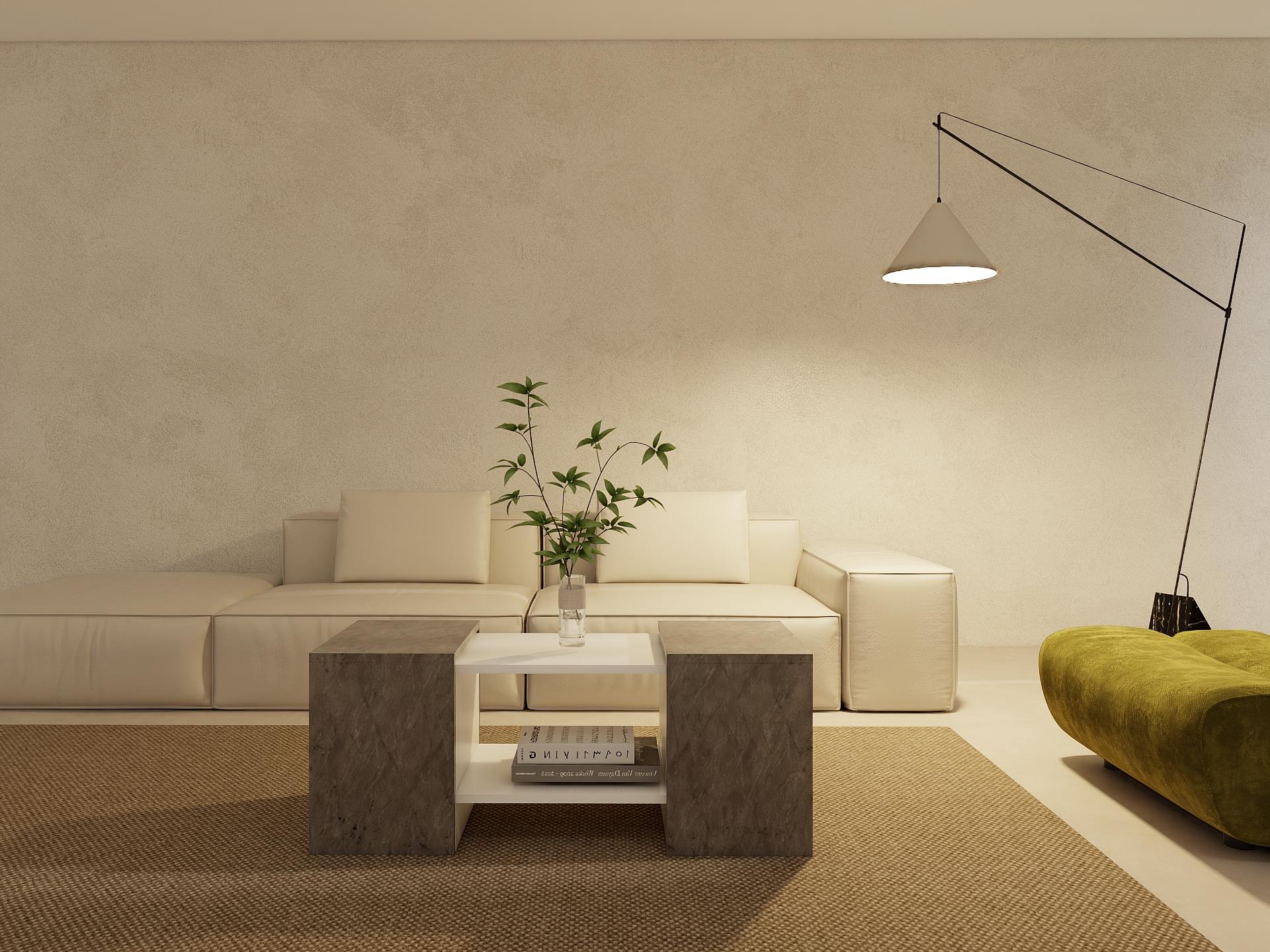 Lupo Orta Sehpa Hanoi-Beyaz