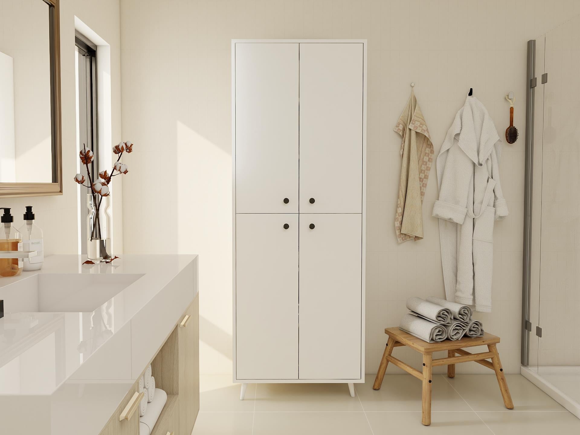 Vadi Çok Amaçlı Beyaz Renk Dolap