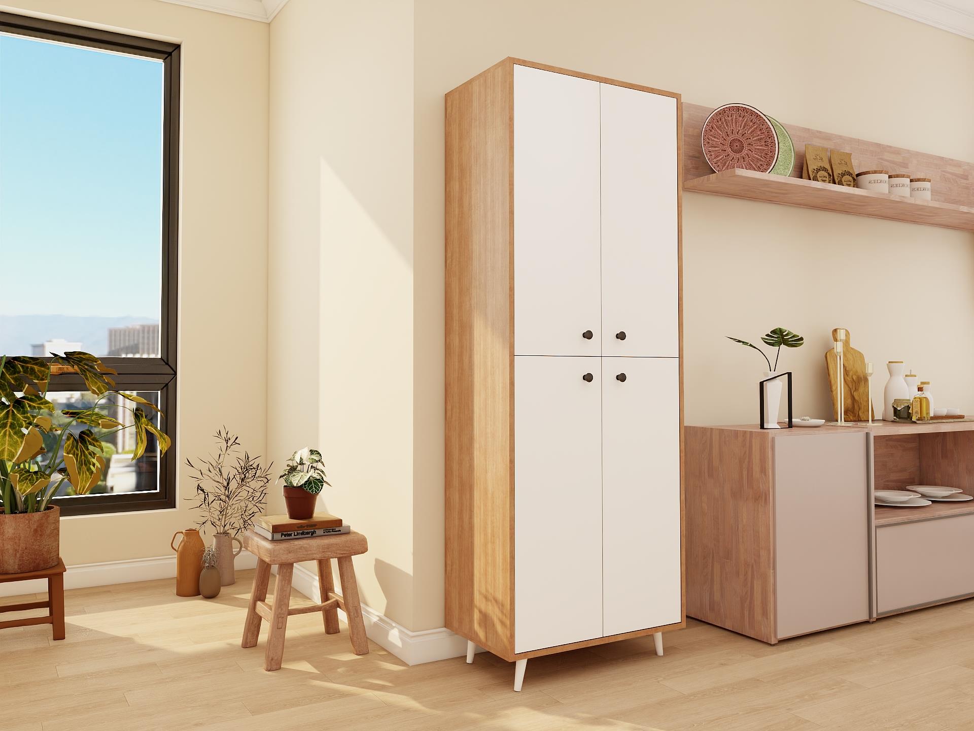 Vadi Çok Amaçlı Marbellakiraz-Beyaz Renk Dolap