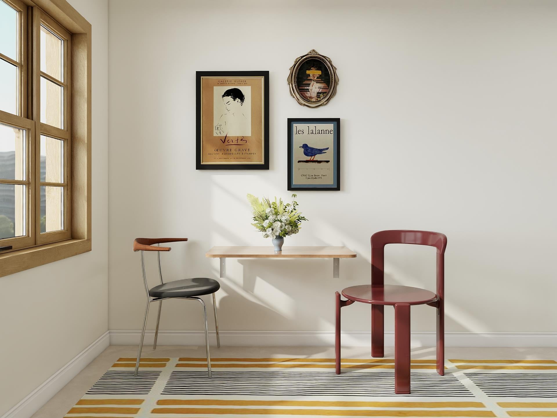 Patara Katlanır Masa Marbella Kiraz Beyaz