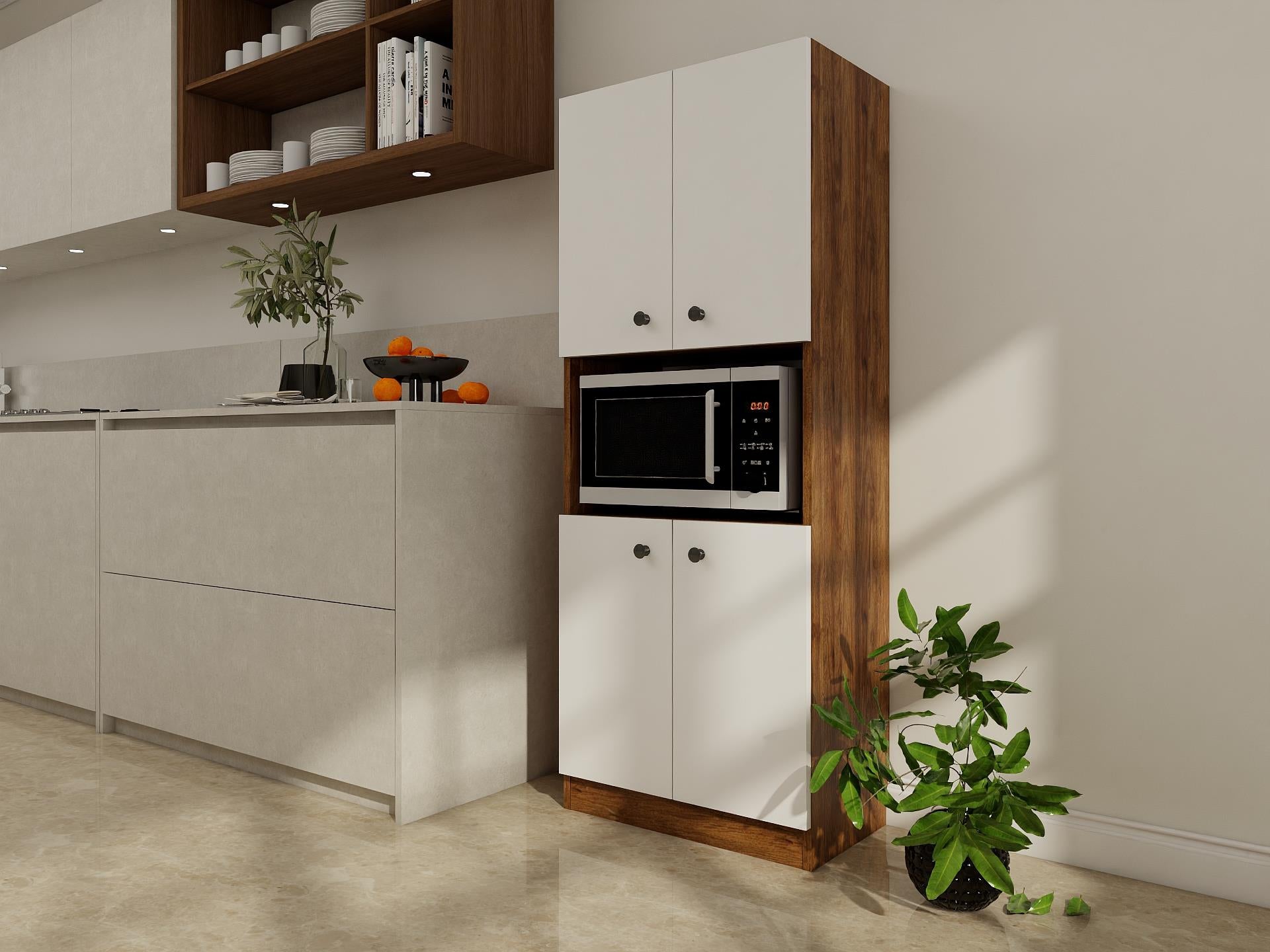 Perge Mikrodalga Dolabı Amalfi-Beyaz